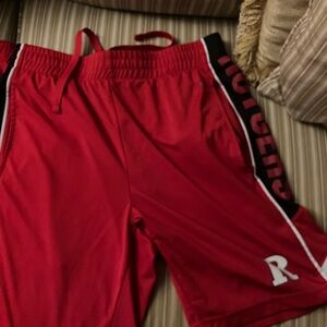 2 Colosseum Rutgers Men's Red Athletic Shorts one price